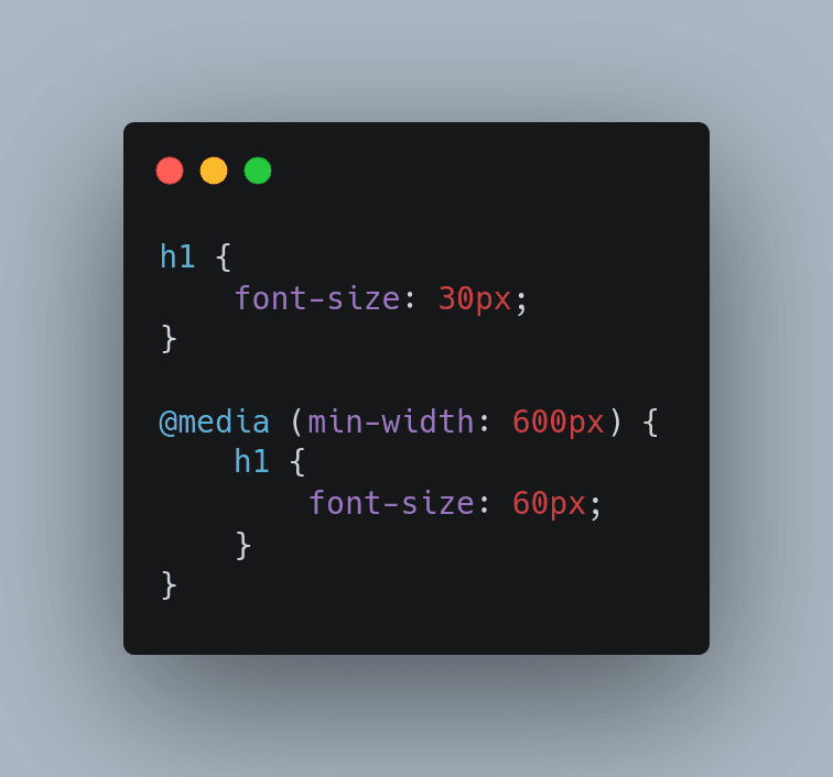 Code Snippet Media Query CSS